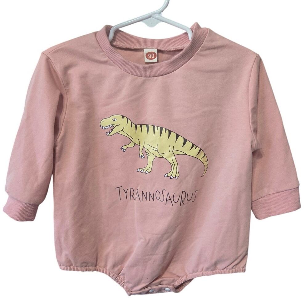Tyrannosaurus Dinosaur Long Sleeve Romper – Size 90 (18-24mo)